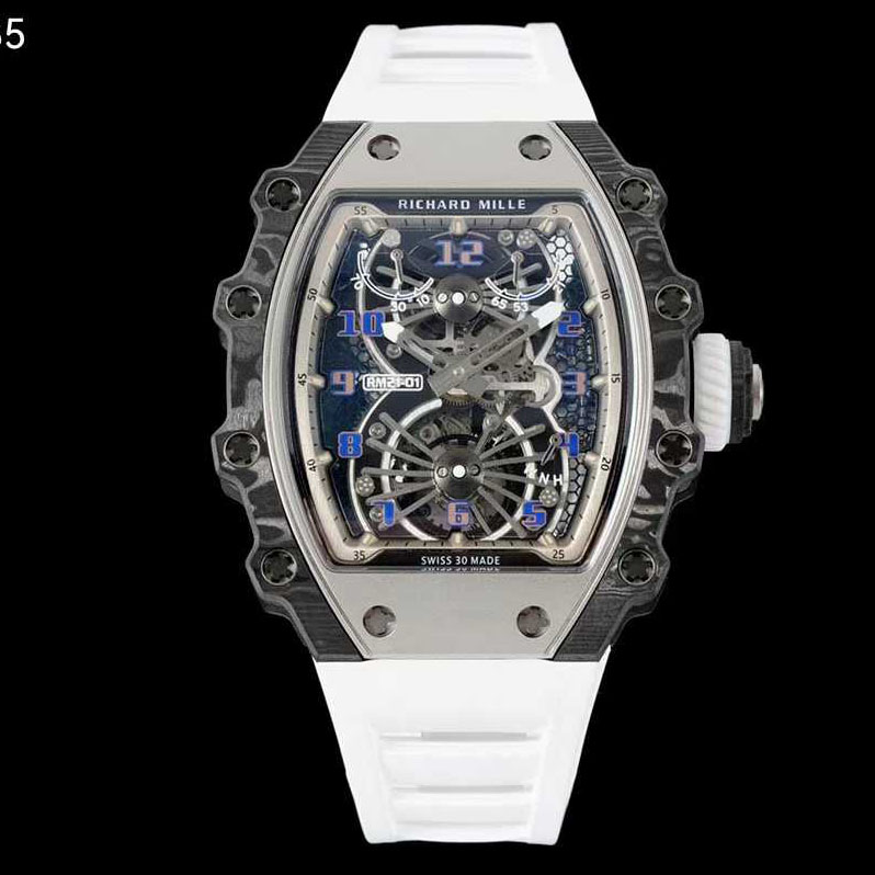 리차드밀 RM21-02 투르비용 에어로다인 뉴버젼 카본블랙 화이트 시계 워치